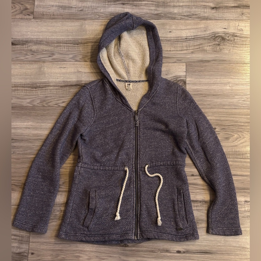 3/$25 ROXY fleece‑lined zip hoodie sweater — 2000’s era - women’s size XS